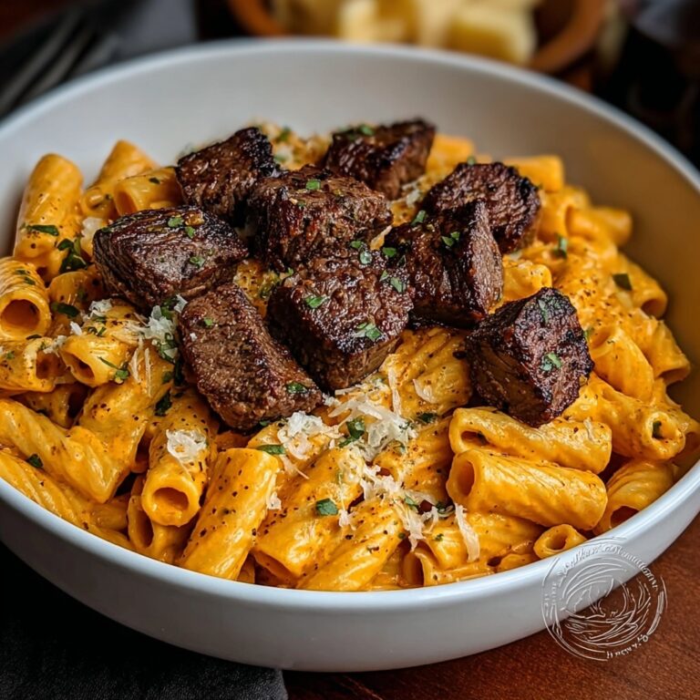 Indulgent Cajun Steak Tips with Cheesy Penne Parmesan Sauce Recipe