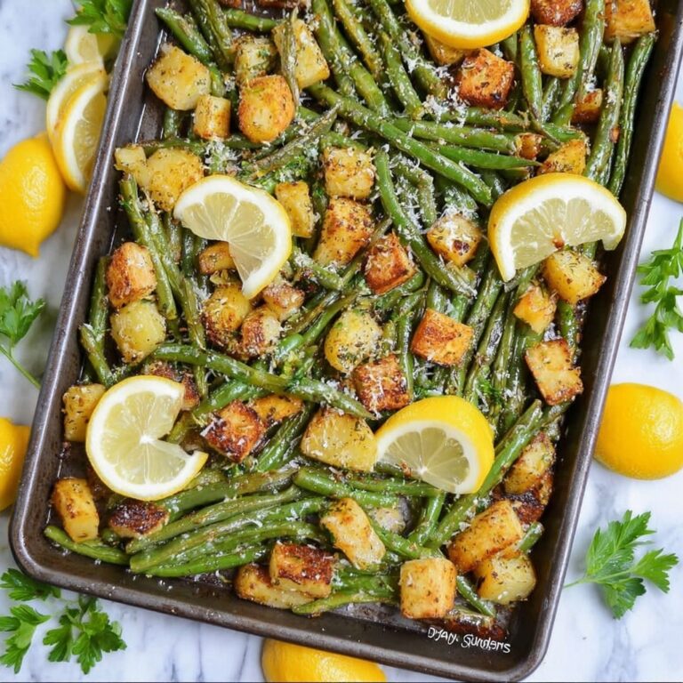 Parmesan Roasted Potatoes and Green Beans Recipe