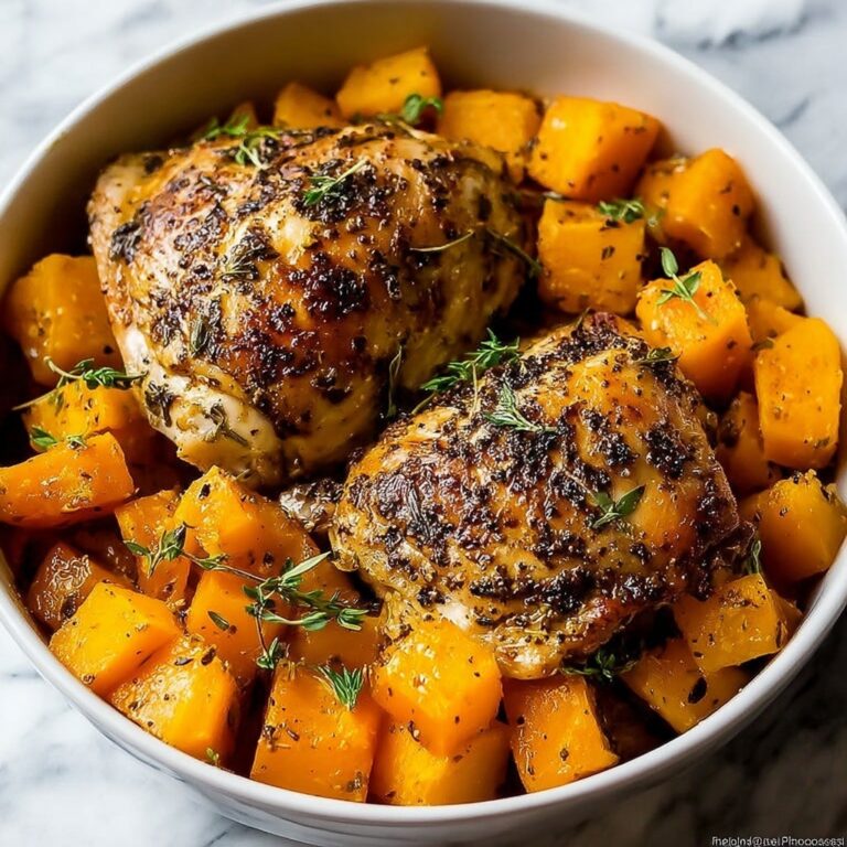 Crockpot Maple Dijon Chicken with Butternut Squash Recipe