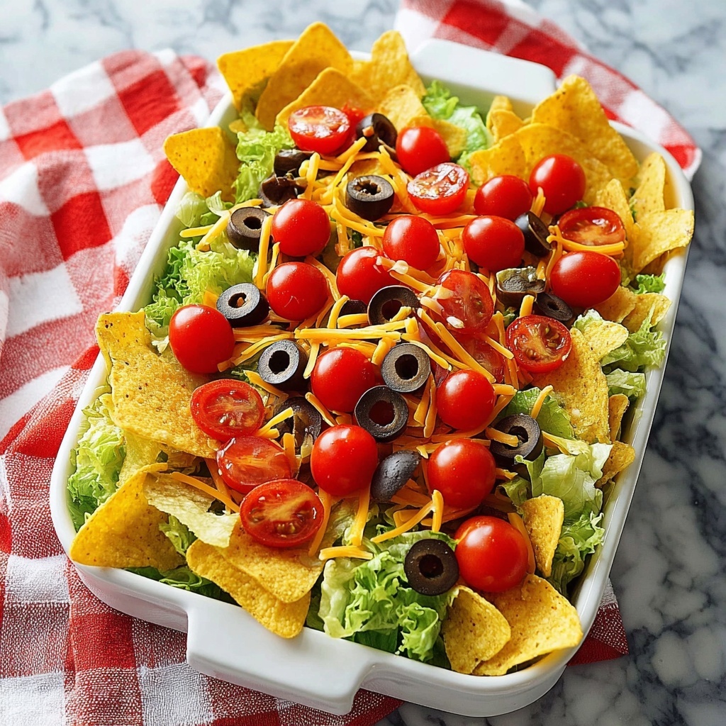 Patriotic Taco Salad Recipe - Recipe Image