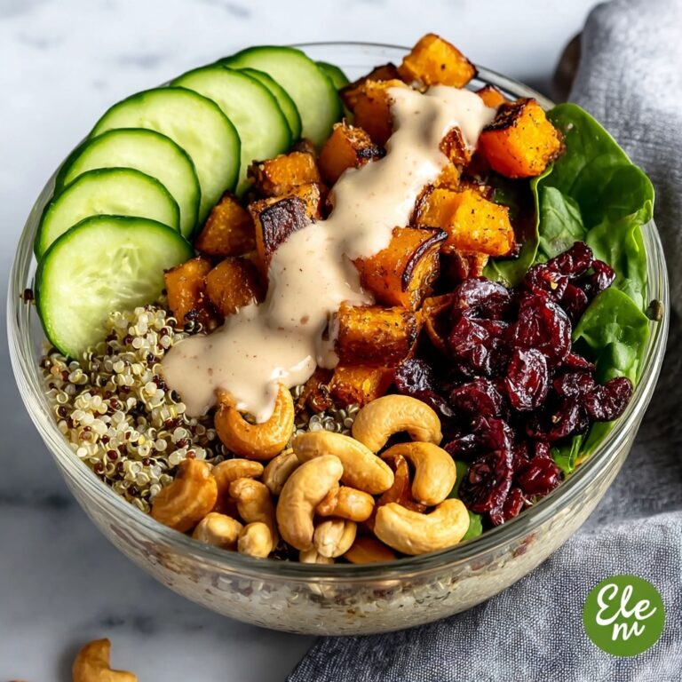 Harvest Quinoa Bowl with Creamy Tahini Dressing Recipe