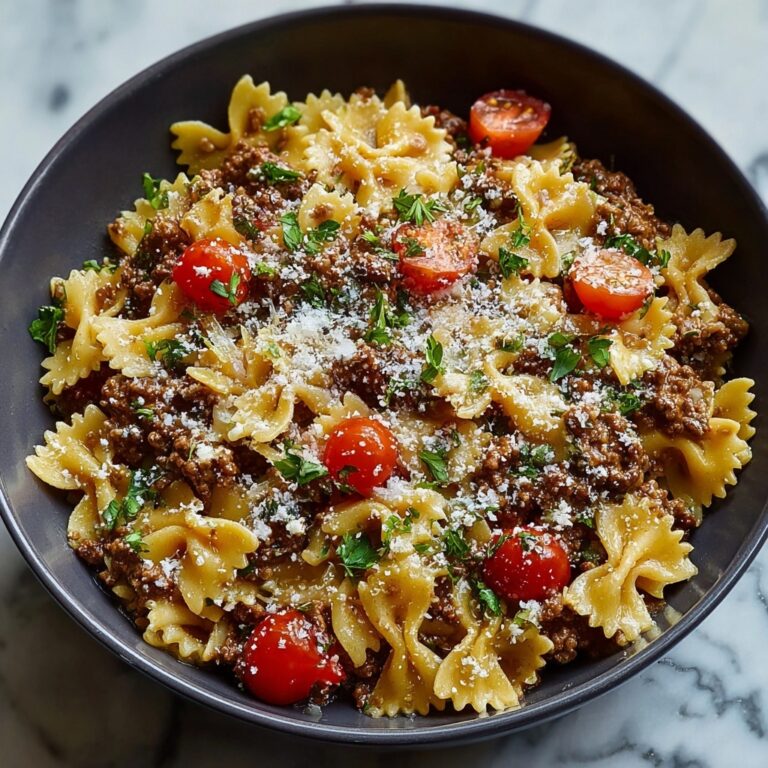 Indulgent Creamy Ground Beef Bowtie Pasta Recipe