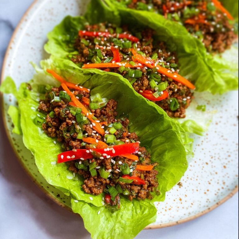 Asian Style Ground Beef Lettuce Wraps Recipe