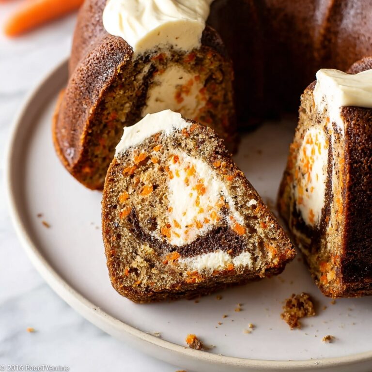 Cheesecake Swirl Carrot Bundt Cake: Irresistibly Moist Delight Recipe